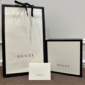 Authentic GUCCI gift box with gift bag and small Gucci envelope